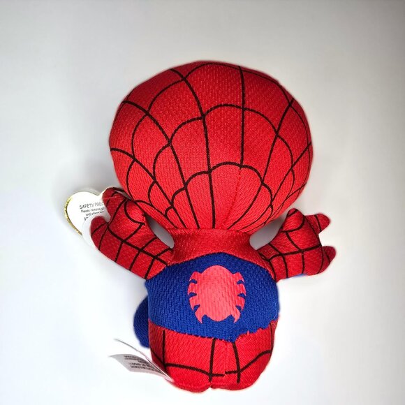 2 Marvel TY Beanie Babies - 6" SPIDER-MAN and BLACK PANTHER Plush Toy - New - Picture 3 of 7
